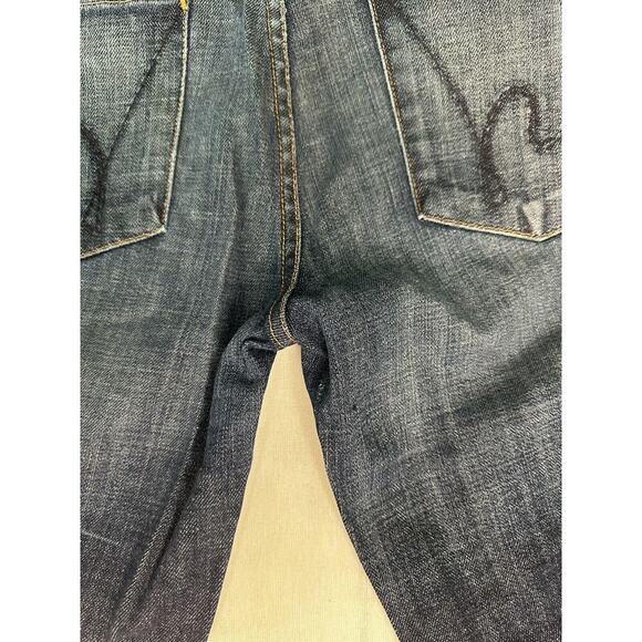 Citizens Of Humanity Blue Jeans Womens Sz 31 Faye Stretch Low Rise WIDE Leg - Picture 9 of 14